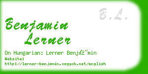 benjamin lerner business card